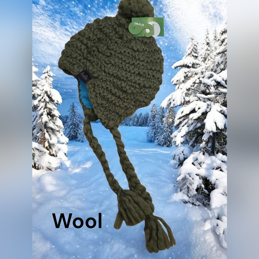 Bula Crochet Wool Flap Hat Women Junior One Size